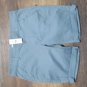 Loft NWT blue grey Chino shorts cuffed